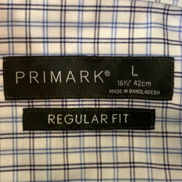 Primark Blue & White Dress Shirt - Picture 7 of 8